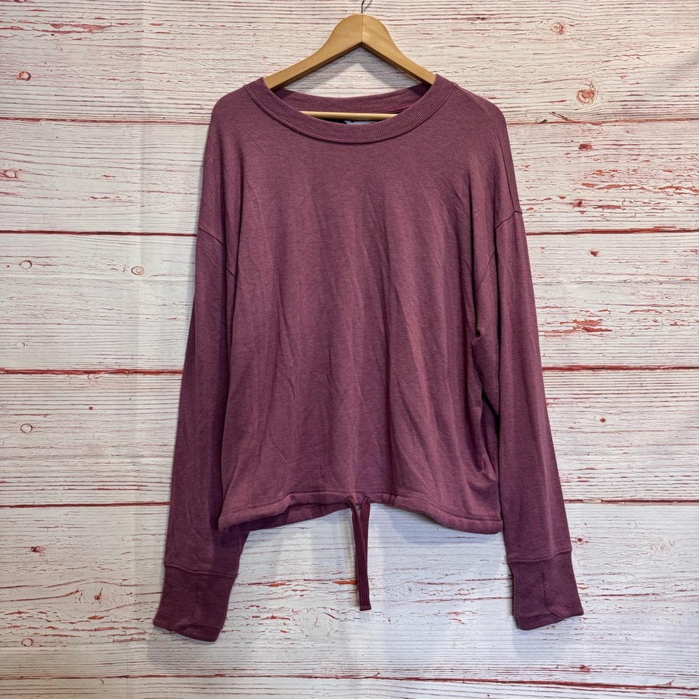 NWT Athleta Marina Saeatshirt in Tawny Rose Heather Sz L - Picture 4 of 14